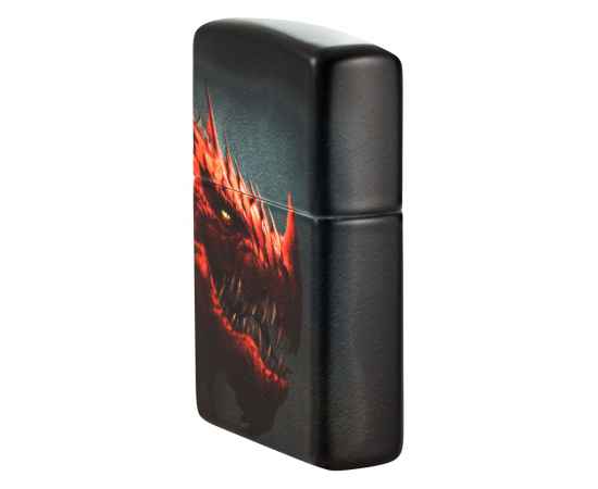Зажигалка ZIPPO Dragon Design с покрытием 540 Matte, латунь/сталь, черная, 38x13x57 мм, изображение 8