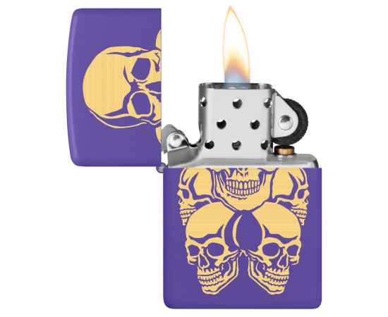 Зажигалка ZIPPO с покрытием Purple Matte, латунь/сталь, фиолетовая, 38x13x57 мм, изображение 3