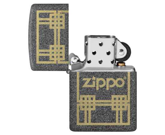 Зажигалка ZIPPO с покрытием Iron Stone, латунь/сталь, серая, матовая, 38x13x57 мм, изображение 4