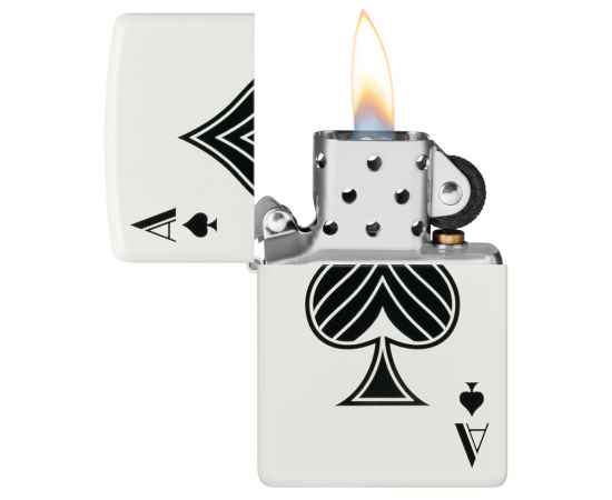 Зажигалка ZIPPO с покрытием White Matte, латунь/сталь, белая, матовая, 38x13x57 мм, изображение 3