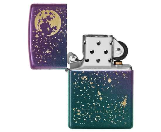 Зажигалка ZIPPO Starry Sky с покрытием Iridescent, латунь/сталь, фиолетовая, матовая, 38x13x57 мм, изображение 4