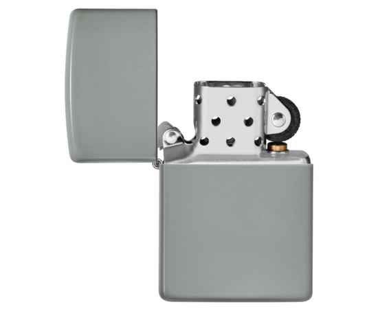 Зажигалка ZIPPO Classic с покрытием Flat Grey, латунь/сталь, серая, глянцевая, 38x13x57 мм, изображение 4