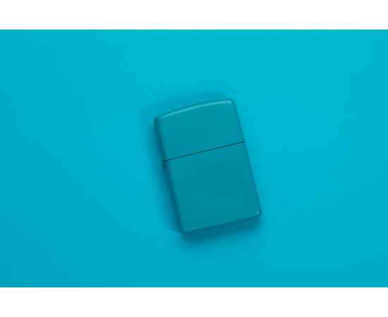 Зажигалка ZIPPO Classic с покрытием Flat Turquoise, латунь/сталь, бирюзовая, глянцевая, 38x13x57 мм, изображение 13