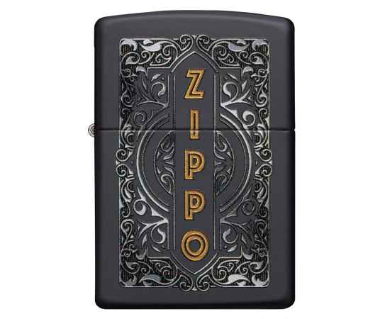 Зажигалка ZIPPO Classic с покрытием Black Matte, латунь/сталь, черная, 38x13x57 мм, изображение 4