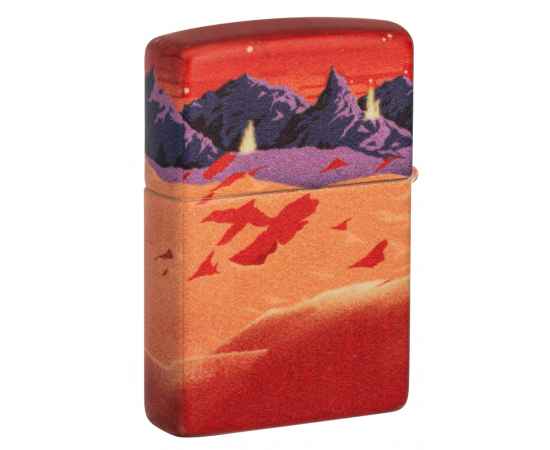 Зажигалка ZIPPO Mars Design с покрытием 540 Matte, латунь/сталь, красная, матовая, 38x13x57 мм, изображение 6