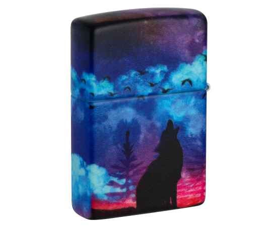 Зажигалка ZIPPO Wolf Design с покрытием 540 Matte, латунь/сталь, разноцветная, матовая, 38x13x57 мм, изображение 6