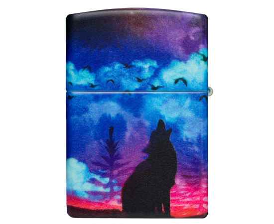 Зажигалка ZIPPO Wolf Design с покрытием 540 Matte, латунь/сталь, разноцветная, матовая, 38x13x57 мм, изображение 9