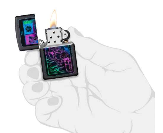 Зажигалка ZIPPO Tarot Card с покрытием Black Matte, латунь/сталь, чёрная, матовая, 38x13x57 мм, изображение 4