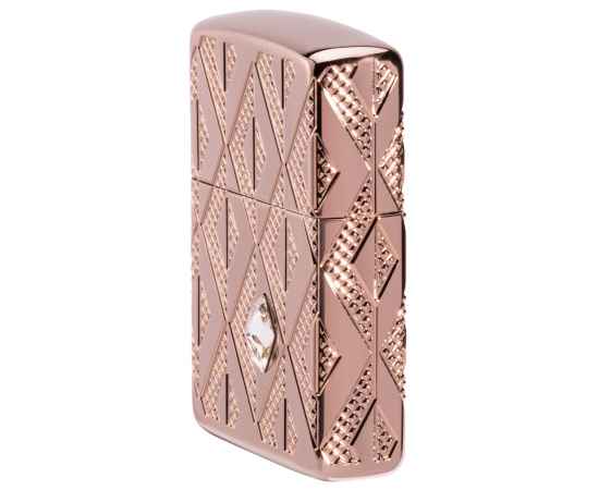 Зажигалка ZIPPO Armor® Geometric с покрытием Rose Gold, латунь/сталь, розовое золото, 38x13x57 мм, изображение 7