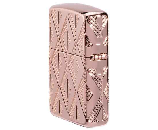Зажигалка ZIPPO Armor® Geometric с покрытием Rose Gold, латунь/сталь, розовое золото, 38x13x57 мм, изображение 8