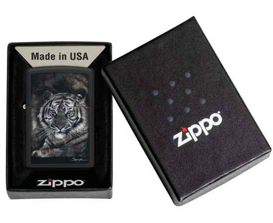 Зажигалка ZIPPO Spazuk Design с покрытием Black Matte, латунь/сталь, чёрная, матовая, 38x13x57 мм, изображение 6