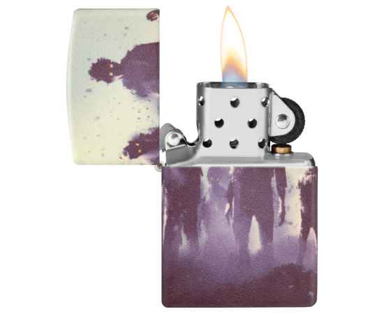 Зажигалка ZIPPO Zombie Design с покрытием 540 Matte, латунь/сталь, белая, матовая, 38x13x57 мм, изображение 3