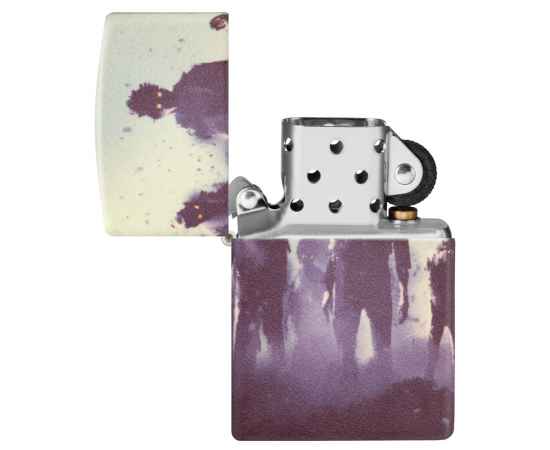 Зажигалка ZIPPO Zombie Design с покрытием 540 Matte, латунь/сталь, белая, матовая, 38x13x57 мм, изображение 4