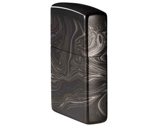 Зажигалка ZIPPO Marble Pattern с покрытием High Polish Black, латунь/сталь, чёрная, 38x13x57 мм, изображение 8