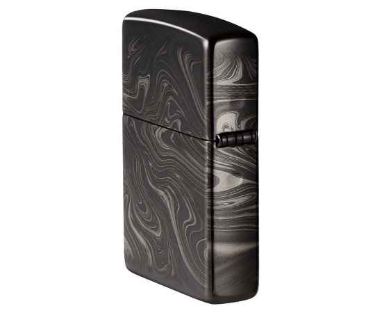 Зажигалка ZIPPO Marble Pattern с покрытием High Polish Black, латунь/сталь, чёрная, 38x13x57 мм, изображение 9