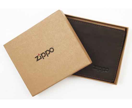 Портмоне ZIPPO, цвет 'мокко', натуральная кожа, 11x1,2x10 см, изображение 4