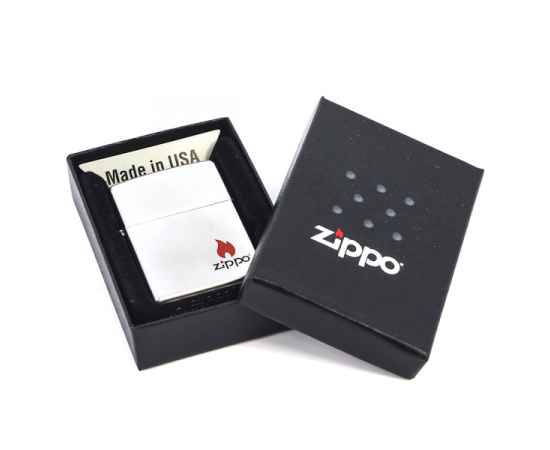 Зажигалка ZIPPO с покрытием Satin Chrome™, латунь/сталь, серебристая, матовая, 38x13x57 мм, изображение 2