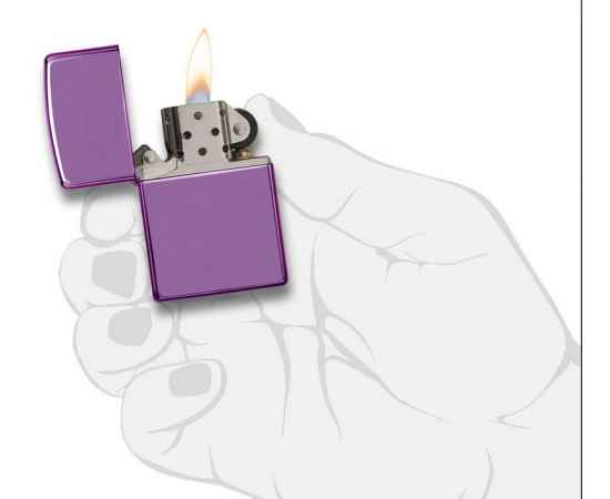 Зажигалка ZIPPO Classic с покрытием Abyss™, латунь/сталь, фиолетовая, глянцевая, 38x13x57 мм, изображение 5