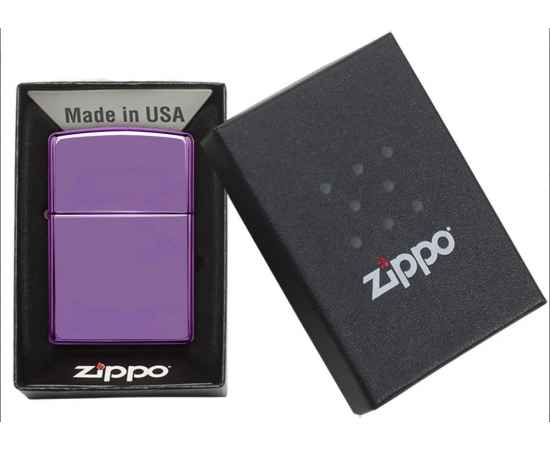 Зажигалка ZIPPO Classic с покрытием Abyss™, латунь/сталь, фиолетовая, глянцевая, 38x13x57 мм, изображение 3