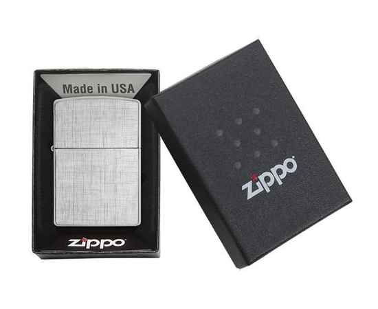 Зажигалка ZIPPO Classic с покрытием Brushed Chrome, латунь/сталь, серебристая, матовая, 38x13x57 мм, изображение 4
