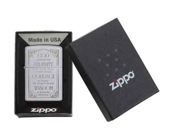 Зажигалка ZIPPO Classic с покрытием Satin Chrome™, латунь/сталь, серебристая, матовая, 38x13x57 мм, изображение 4