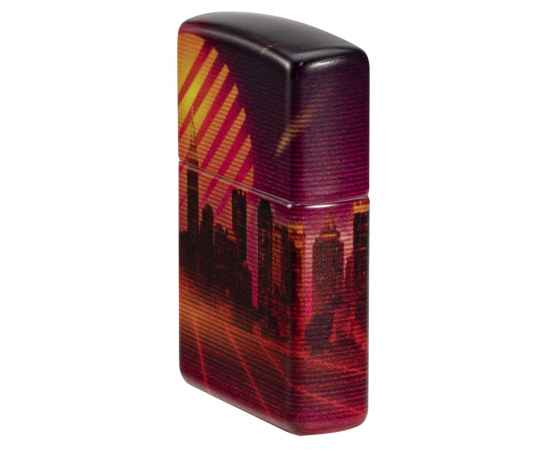 Зажигалка ZIPPO Cyber City с покрытием 540 Matte, латунь/сталь, оранжевая 38x13x57 мм, изображение 8
