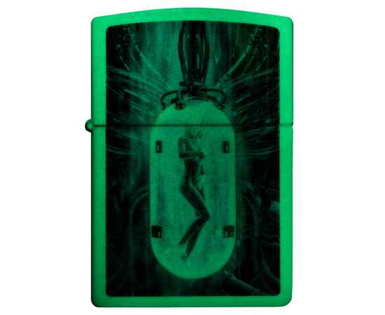 Зажигалка ZIPPO Woman in Tube с покрытием Glow In The Dark Green, латунь/сталь, белая, 38x13x57 мм, изображение 7
