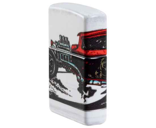 Зажигалка ZIPPO Hot Rod Design с покрытием 540 Matte, латунь/сталь, белая, матовая, 38x13x57 мм, изображение 8
