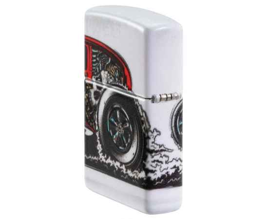 Зажигалка ZIPPO Hot Rod Design с покрытием 540 Matte, латунь/сталь, белая, матовая, 38x13x57 мм, изображение 9