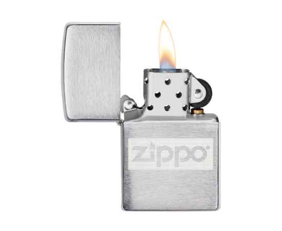 Подарочный набор ZIPPO: фляжка 89 мл и зажигалка, латунь/сталь, серебристый, в коробке с подвесом, изображение 4