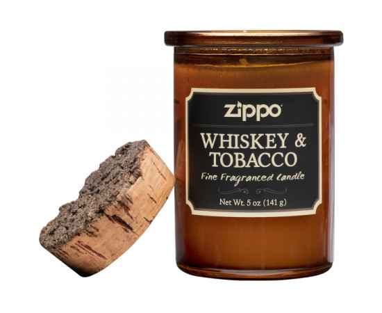 Ароматизированная свеча ZIPPO Whiskey & Tobacco, воск/хлопок/кора древесины/стекло, 70x100 мм, изображение 3