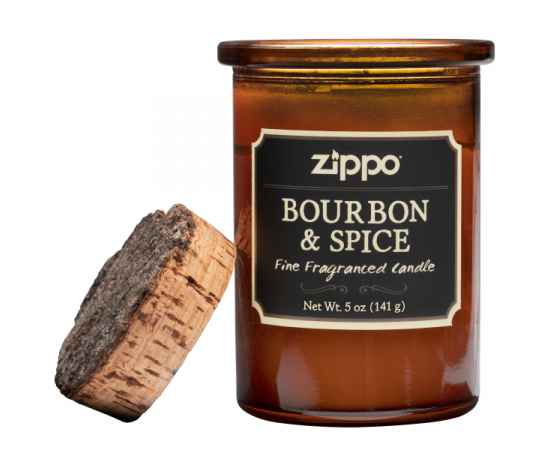 Ароматизированная свеча ZIPPO Bourbon & Spice, воск/хлопок/кора древесины/стекло, 70x100 мм, изображение 3