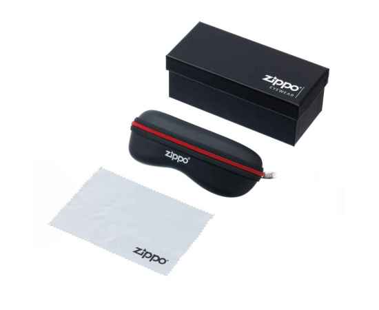 Подарочный набор для очков Zippo: картонная коробка, чехол и салфетка из микрофибры