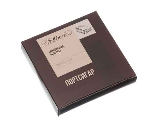 Портсигар S.Quire, сталь+искусственная кожа с металлическими клипами, черный цвет, 96*93*19 мм, изображение 3