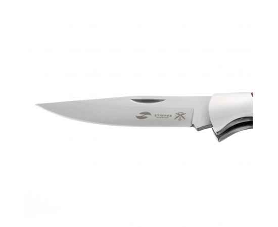 Нож складной Stinger, 100 мм (серебристый), материал рукояти: нержавеющая сталь, розовое дерево, изображение 4
