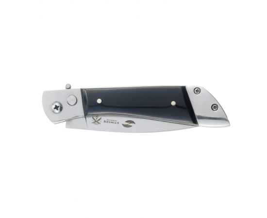 Нож складной Stinger, 90 мм (серебристый), материал рукояти: сталь, смола (чёрный), изображение 2