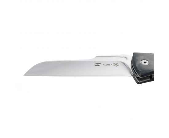 Нож складной Stinger, 105 мм (серебристый), материал рукояти: стеклопластик G10, древесина зебрано, изображение 4