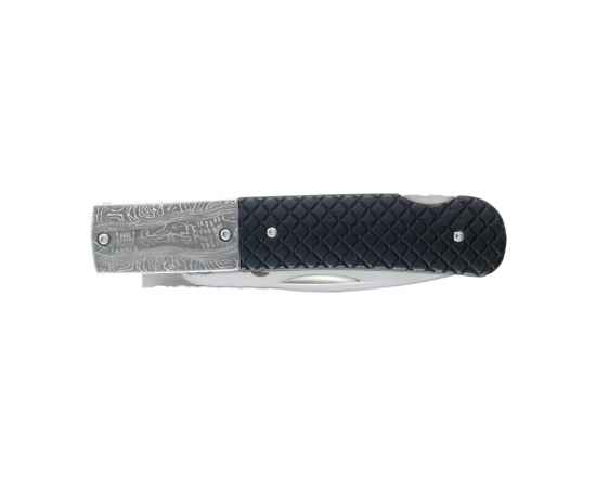 Нож складной Stinger, 100 мм (серебристый), материал рукояти: сталь, алюминий (чёрно-серебристый), изображение 2