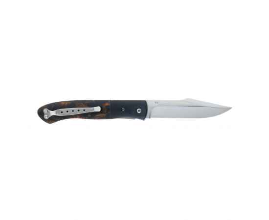 Нож складной Stinger, 102 мм (серебристый), материал рукояти: сталь, смола (коричнево-чёрный), изображение 3