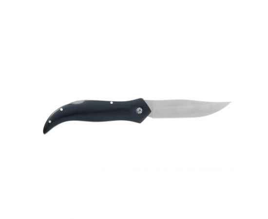 Нож складной Stinger, 101 мм (серебристый), материал рукояти: древесина черного дерева (черный), изображение 3