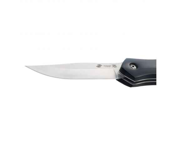 Нож складной Stinger, 101 мм (серебристый), материал рукояти: древесина черного дерева (черный), изображение 4