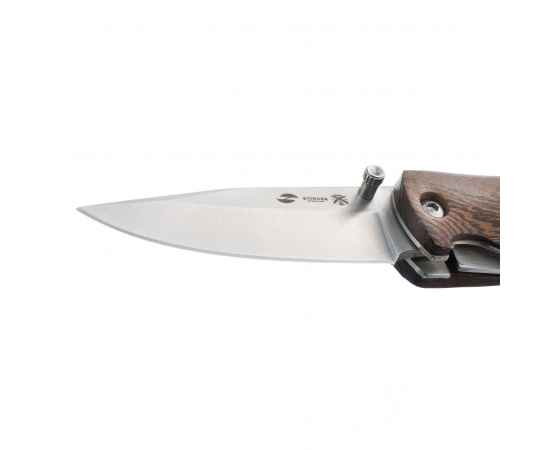 Нож складной Stinger, 77 мм (серебристый), материал рукояти: древесина венге (коричневый), изображение 4