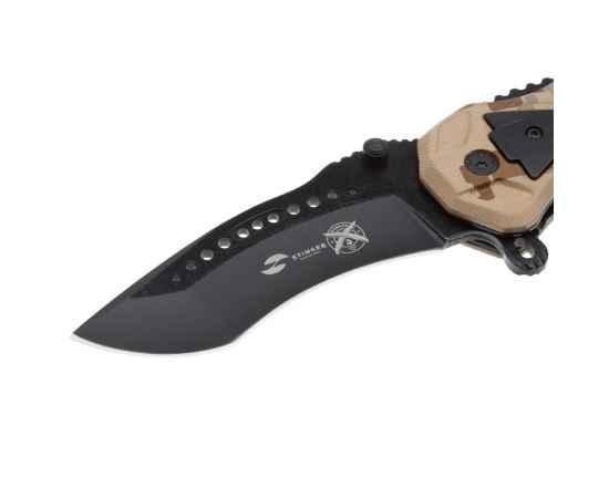 Нож складной Stinger, 100 мм, (чёрный), материал рукояти: алюминий (песочный камуфляж), изображение 4