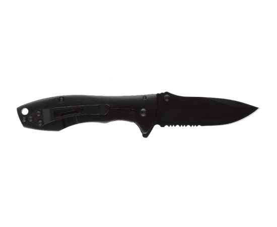 Нож складной Stinger, 80 мм, (чёрный), материал рукояти: сталь/алюминий (чёрный), изображение 3