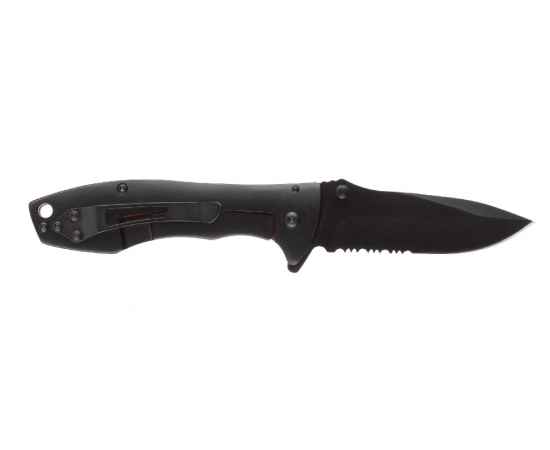Нож складной Stinger, 80 мм, (чёрный), материал рукояти: сталь/алюминий (чёрно-красный), изображение 3