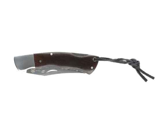 Нож складной Stinger, 92 мм, (серебристый), материал рукояти: сталь/дерево (серебристо-коричневый), изображение 2