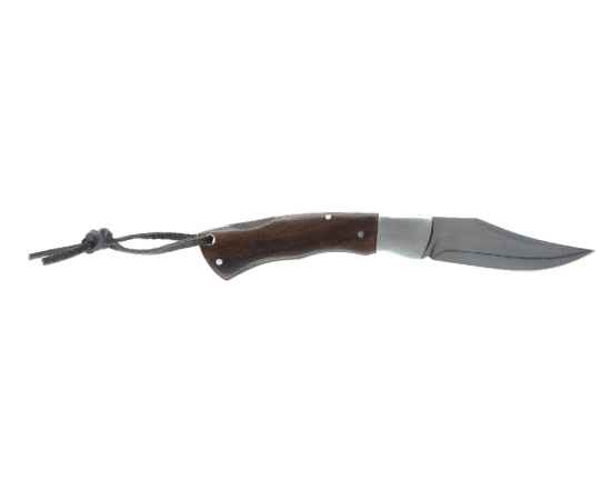 Нож складной Stinger, 92 мм, (серебристый), материал рукояти: сталь/дерево (серебристо-коричневый), изображение 3