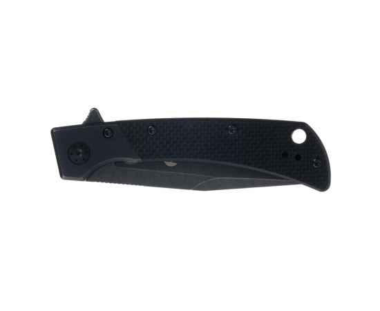 Нож складной Stinger, 102 мм, (черный), материал рукояти: нержавеющая сталь, стеклотекстолит G10, изображение 2