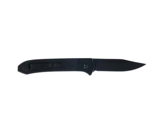 Нож складной Stinger, 115 мм, (черный), материал рукояти: нержавеющая сталь, стеклотекстолит G10, изображение 3
