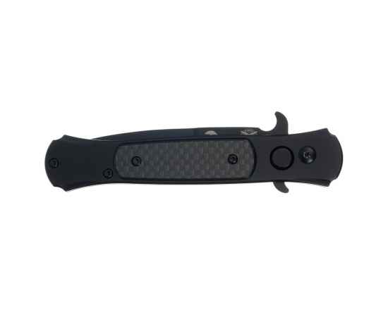 Нож складной Stinger, 118 мм, (черный), материал рукояти: нержавеющая сталь, карбон, изображение 2